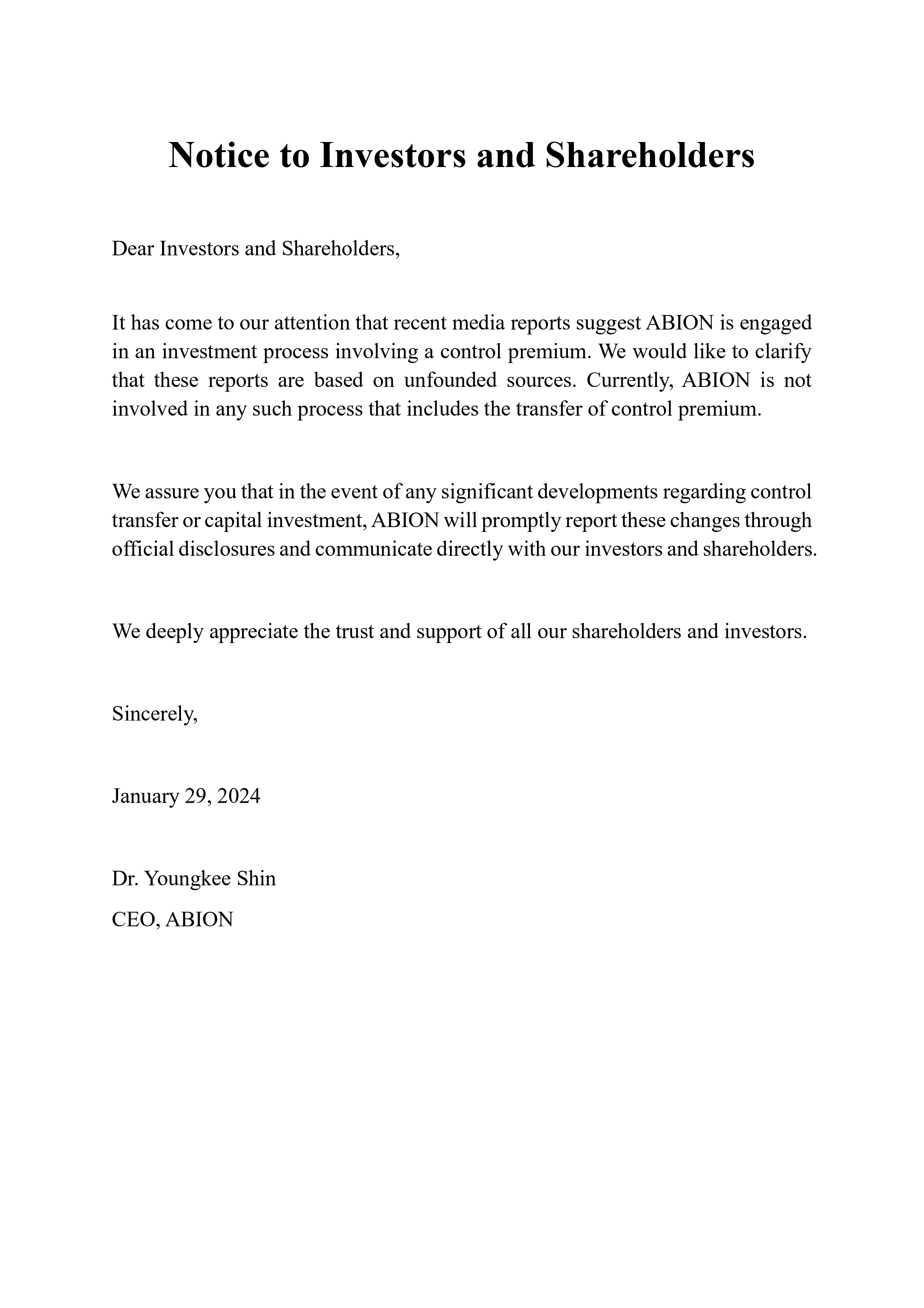 notice-to-investors-and-shareholders-abion-bio